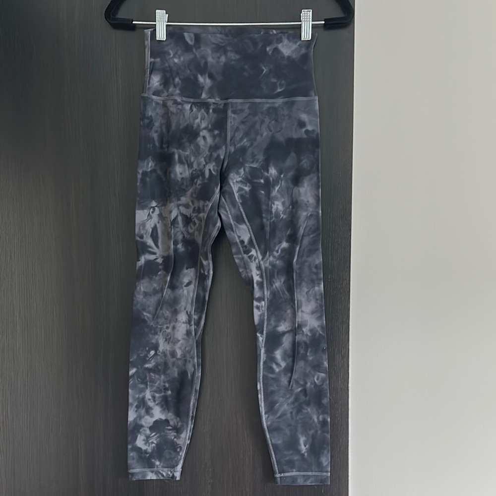 Lululemon Align High Rise Leggings, 25”, Tye Dye, Graphite Grey, Size 6